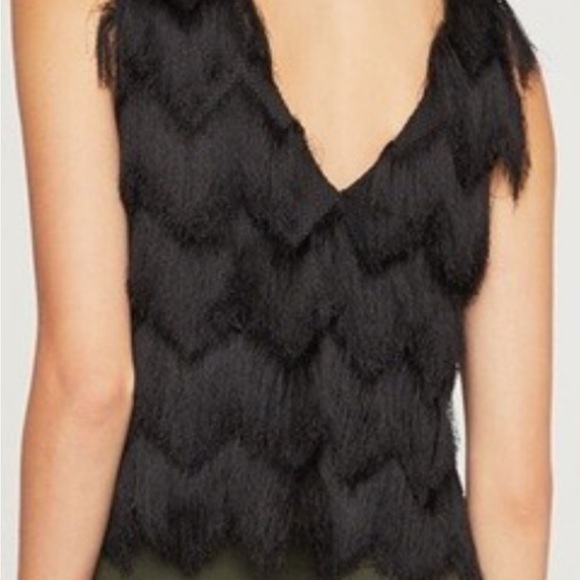 ZARA Black Fringe Sleeveless Top - Picture 3 of 6